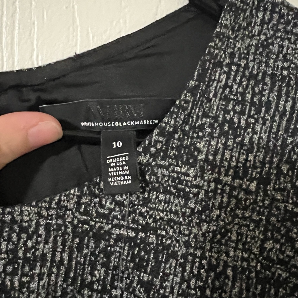 NWT White House Black Market Charcoal Sleeveless Dress with Full Back Zip - Picture 12 of 16